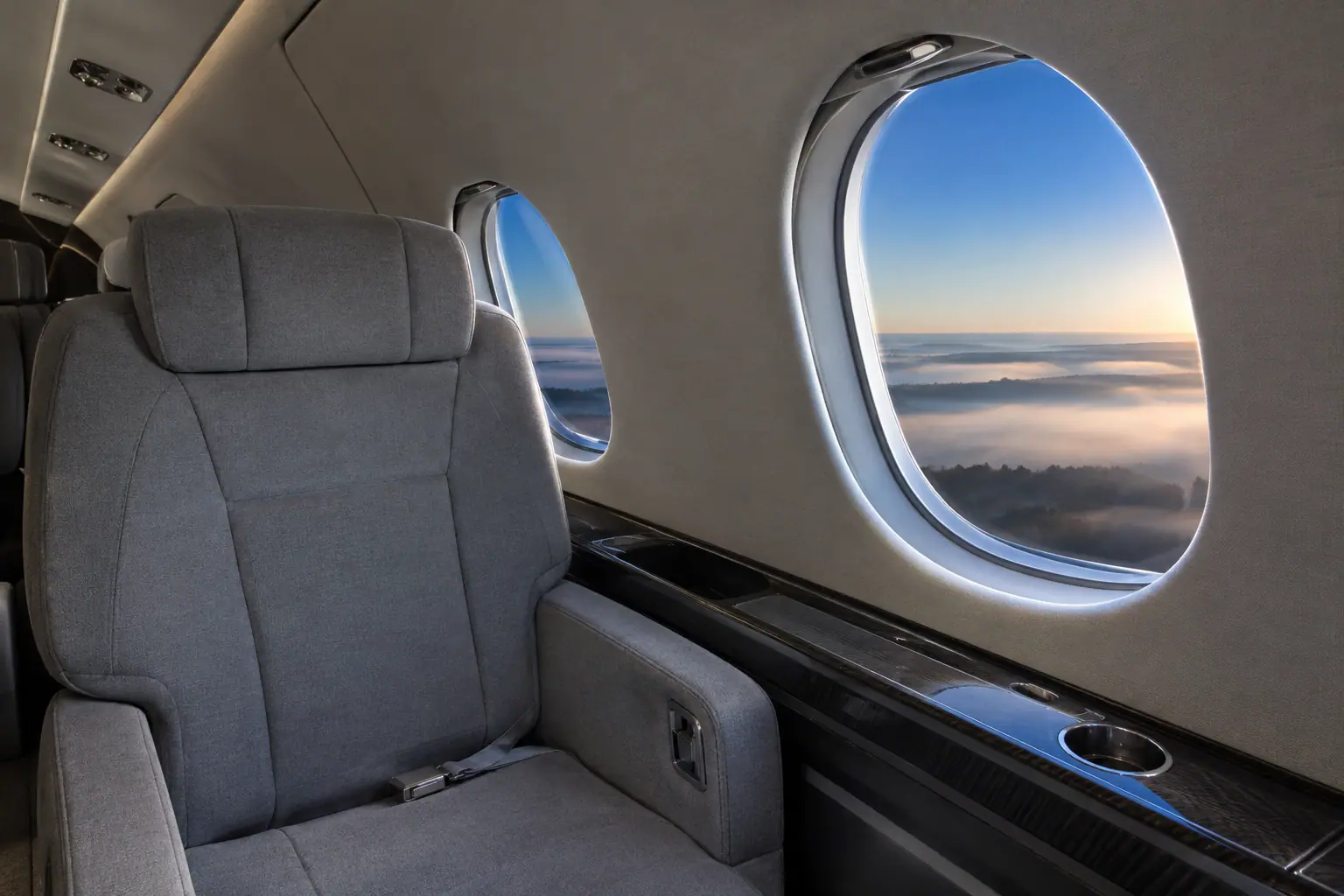 Private jet cabin