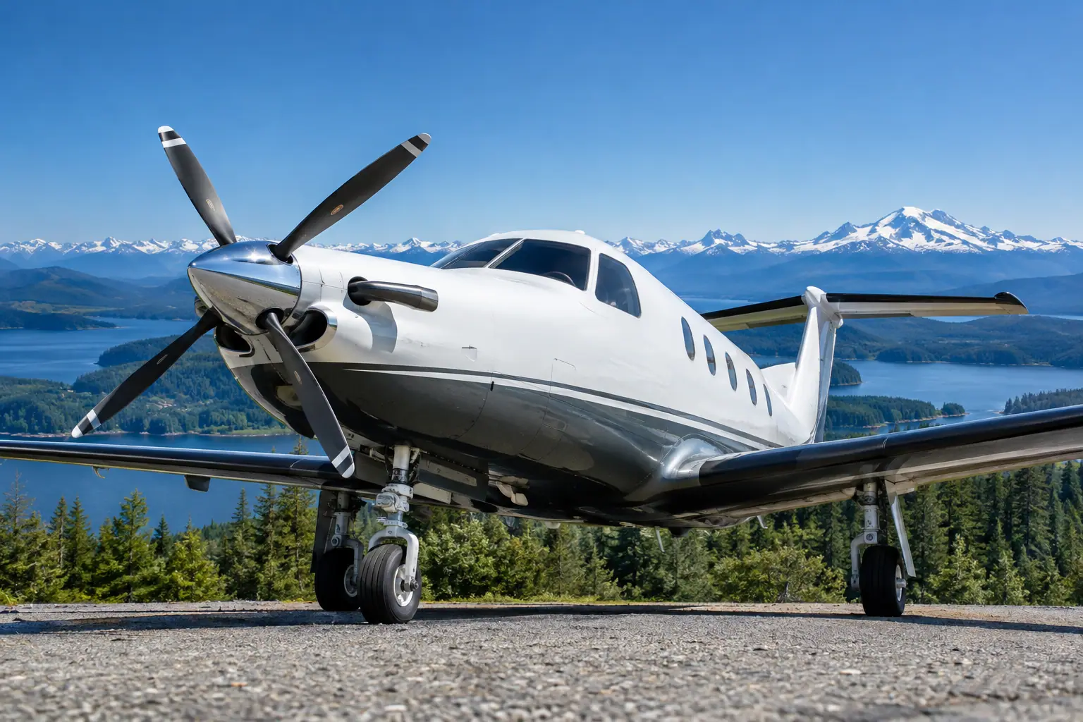 Turboprop on the ramp
